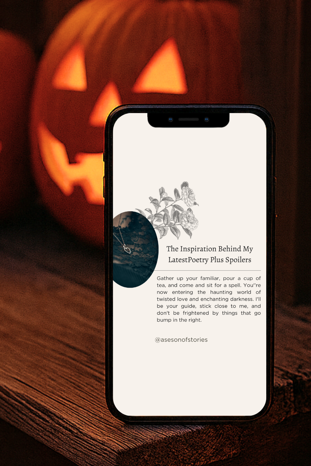 Pumpkin-core mockup of Dark Academia and Victorian Goth Instagram templates for Canva, designed for authors, writers, and bookstagram accounts.